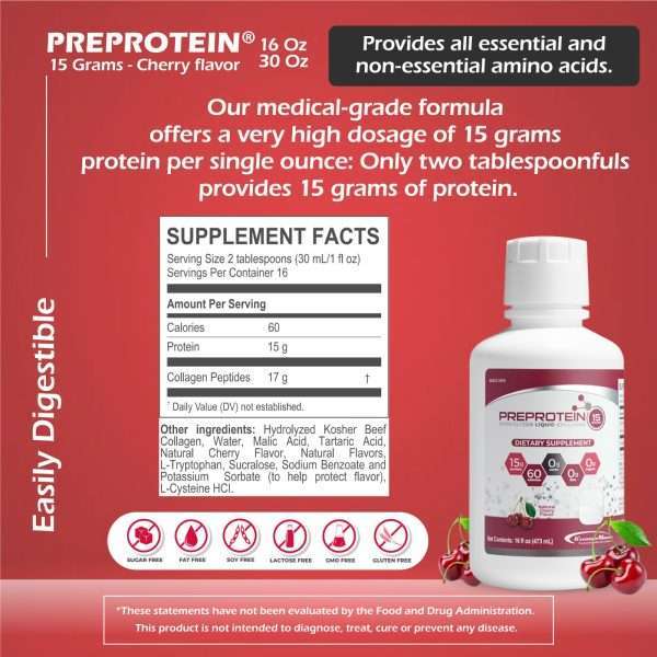 PreProtein 15G Liquid Cherry 16oz. Bottle - Image 2